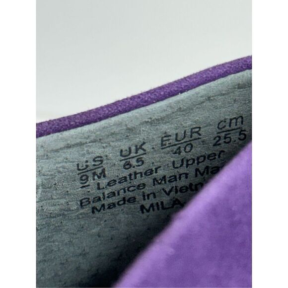 Franco Sarto Pumps Womens Size 9 Leather Suede Purple Slip On Casual Heels - Picture 11 of 12